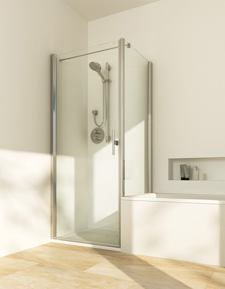 Badezimmer Dusche und Badewanne